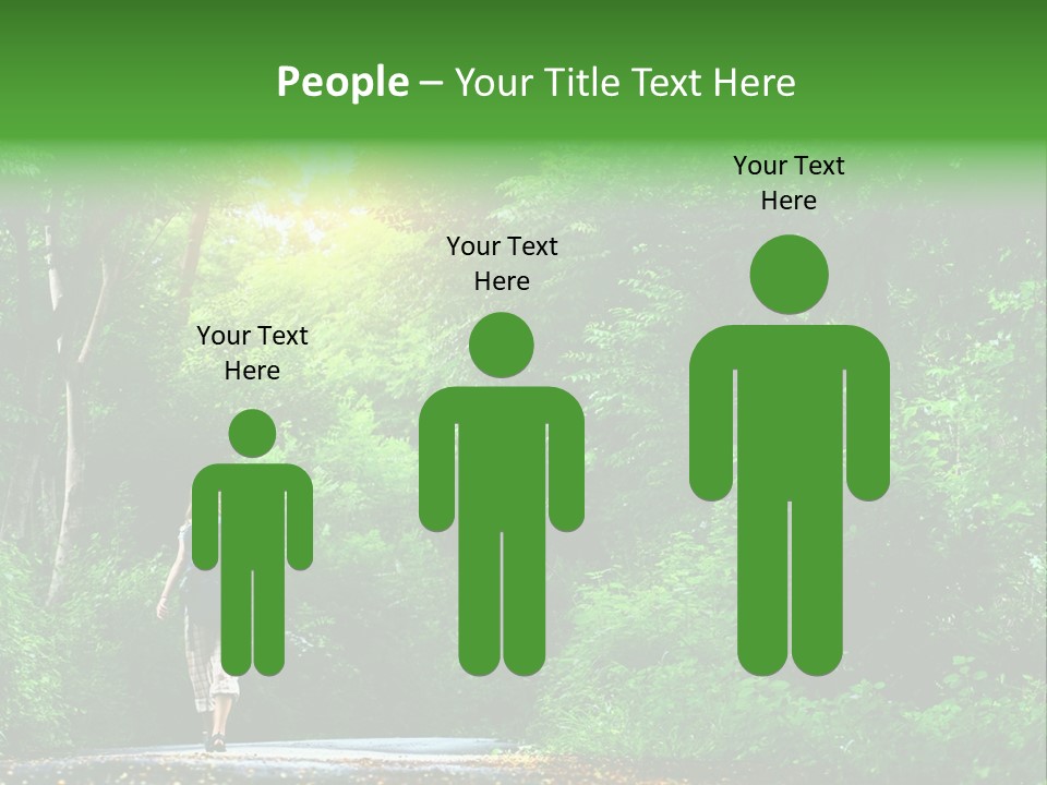 Wet Female Road PowerPoint Template