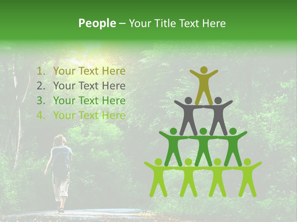 Wet Female Road PowerPoint Template