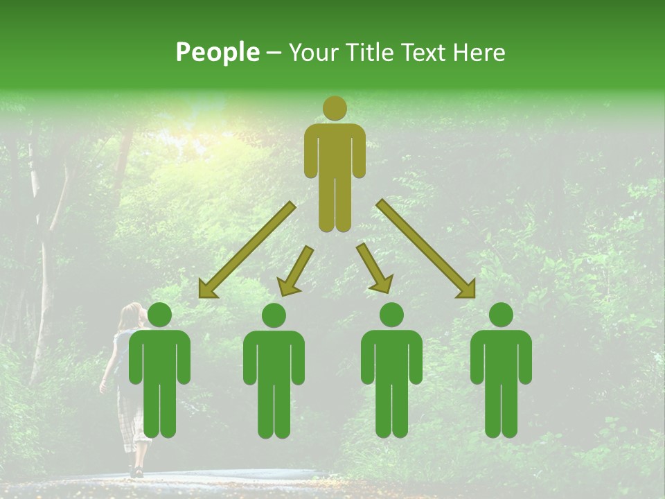 Wet Female Road PowerPoint Template