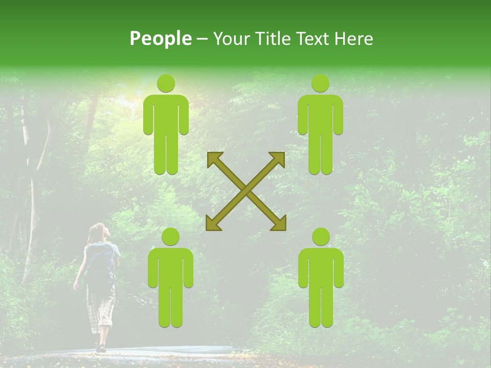 Wet Female Road PowerPoint Template