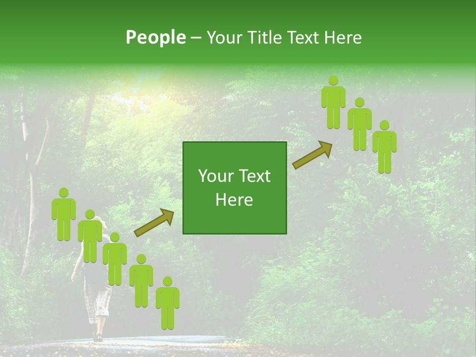 Wet Female Road PowerPoint Template