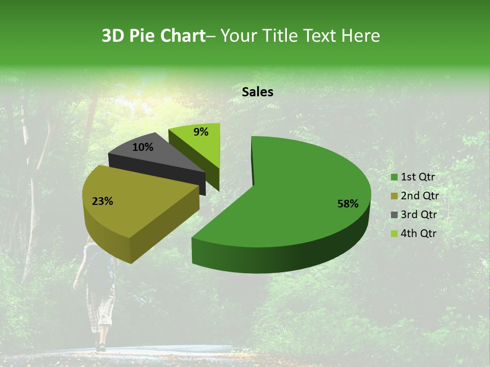 Wet Female Road PowerPoint Template