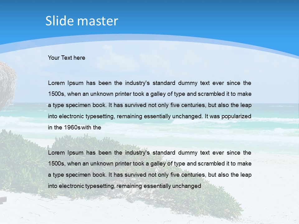 Idyllic Beautiful Shore PowerPoint Template