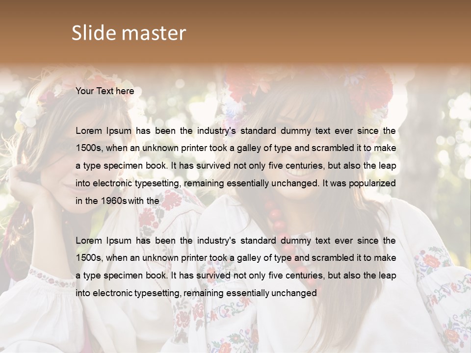 Costume Cheerful Fashion PowerPoint Template