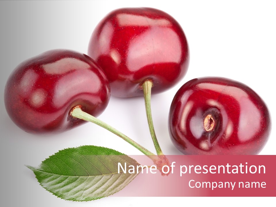 Dessert Cherry Nature PowerPoint Template