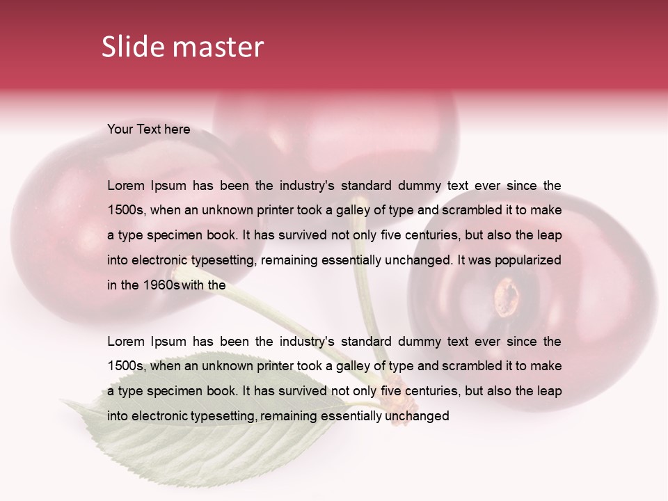 Dessert Cherry Nature PowerPoint Template