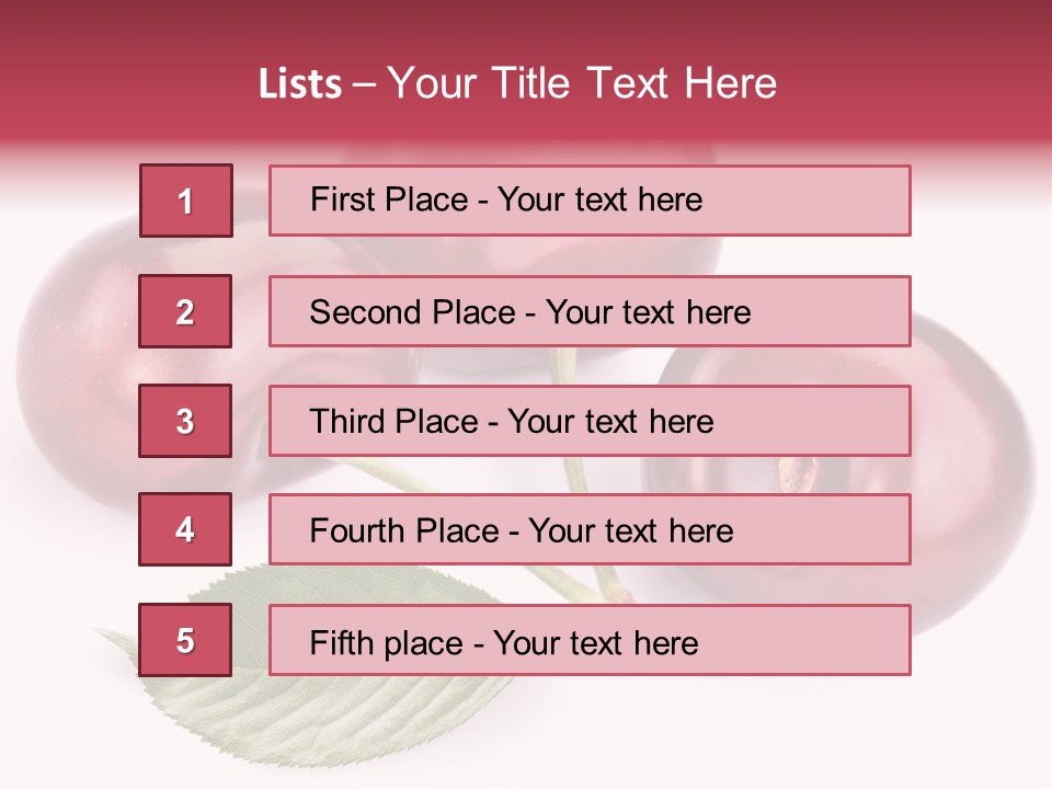 Dessert Cherry Nature PowerPoint Template