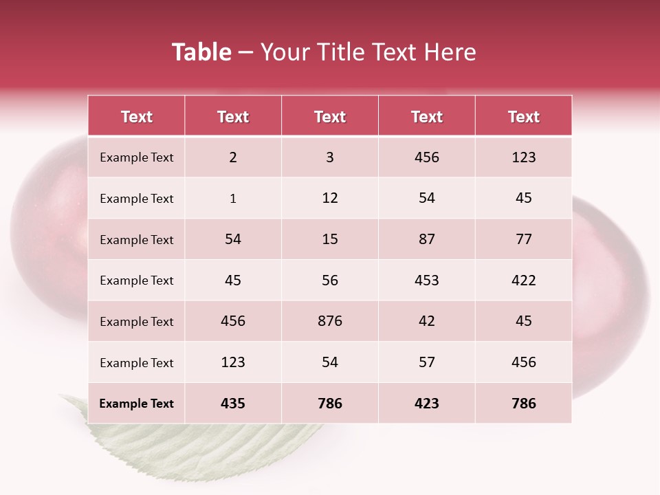 Dessert Cherry Nature PowerPoint Template