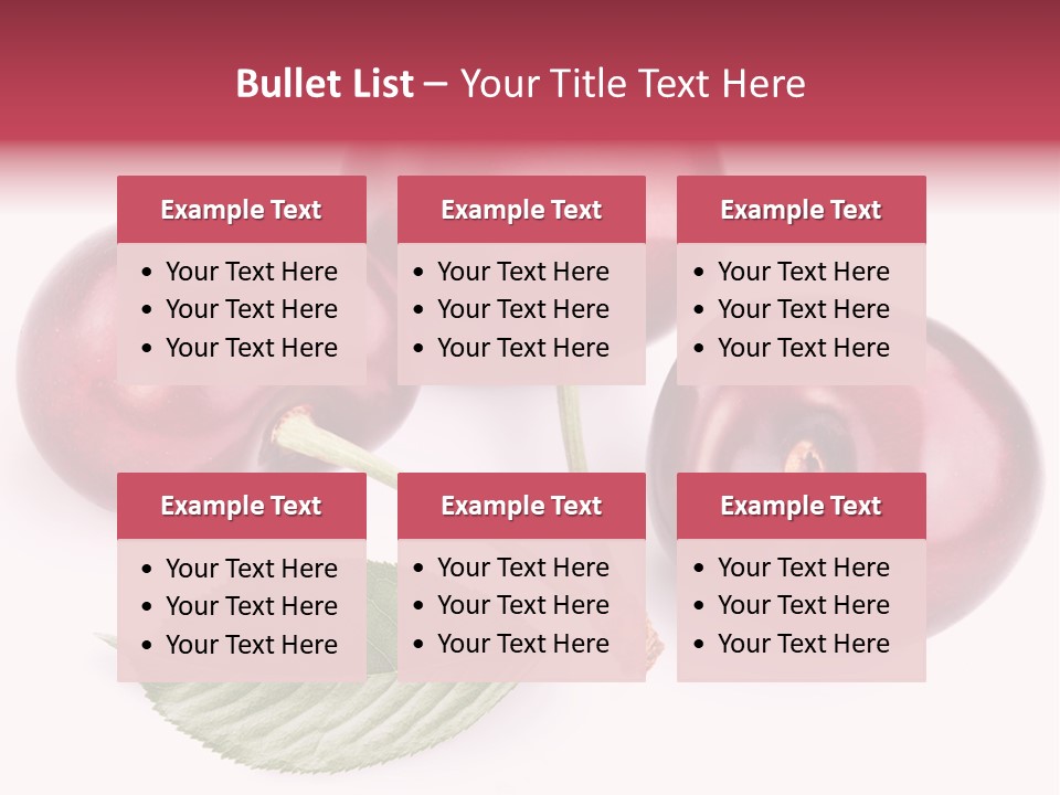 Dessert Cherry Nature PowerPoint Template