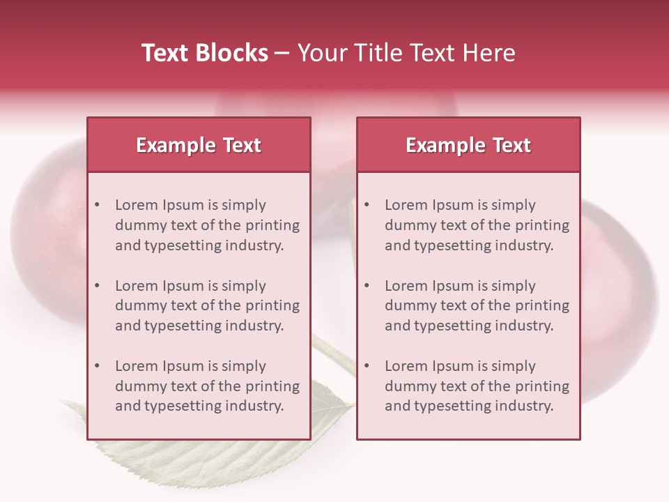 Dessert Cherry Nature PowerPoint Template