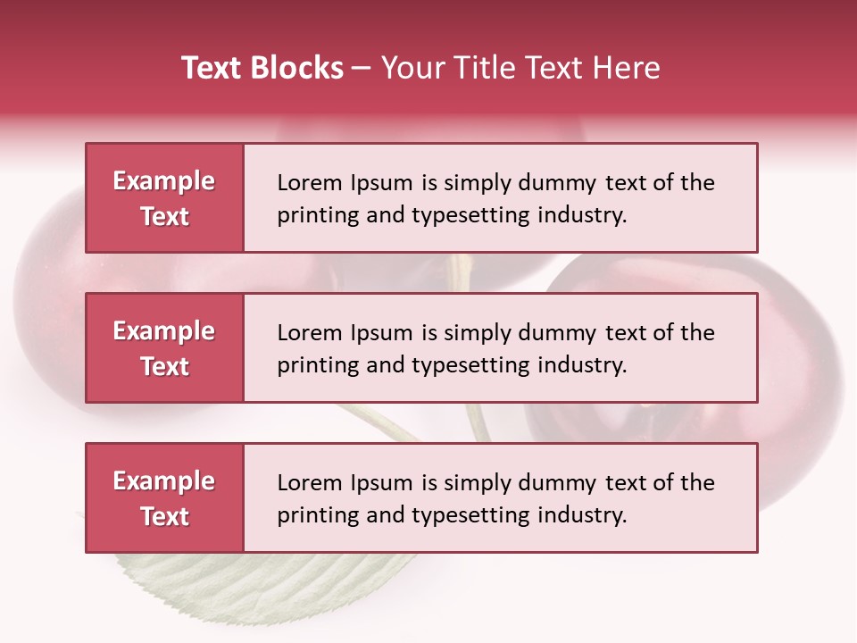 Dessert Cherry Nature PowerPoint Template