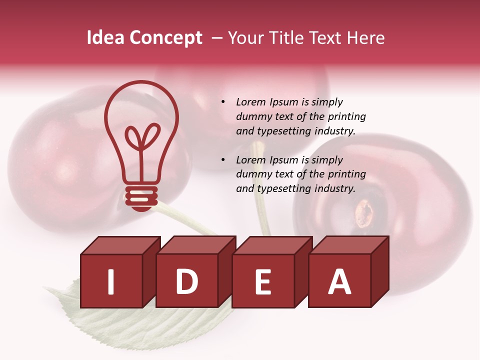 Dessert Cherry Nature PowerPoint Template