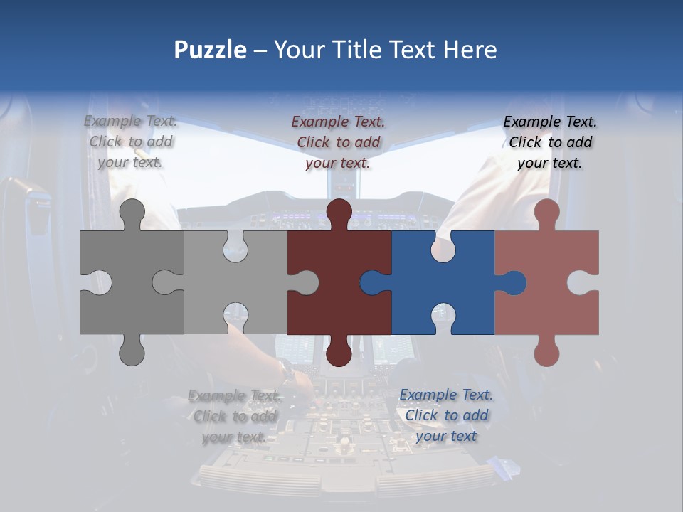 Cockpit Pilot Boeing PowerPoint Template