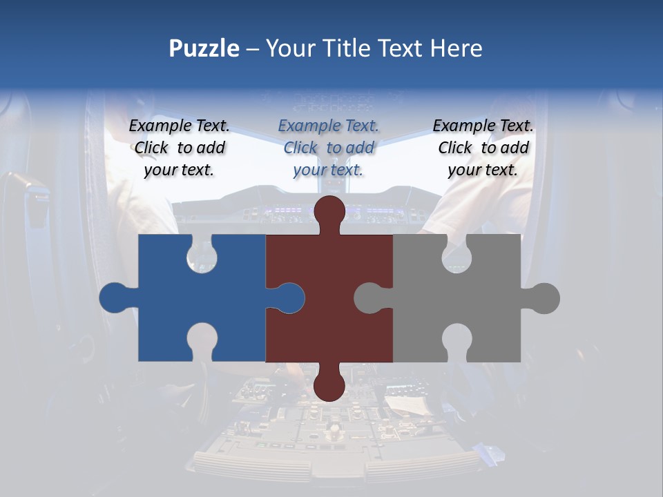 Cockpit Pilot Boeing PowerPoint Template