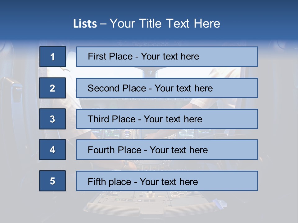 Cockpit Pilot Boeing PowerPoint Template