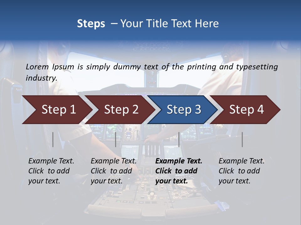 Cockpit Pilot Boeing PowerPoint Template