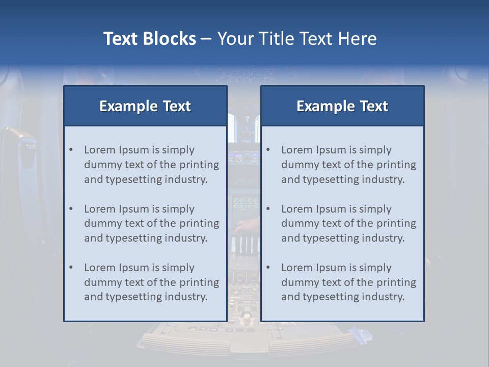Cockpit Pilot Boeing PowerPoint Template