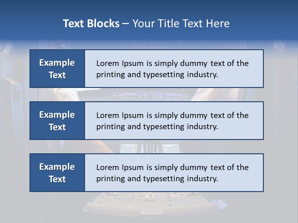 Cockpit Pilot Boeing PowerPoint Template