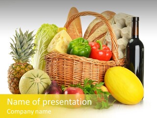 Spice Fresh Grocery PowerPoint Template