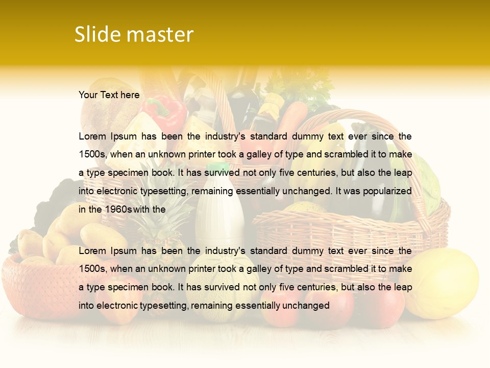Tomato Vegetarian Groceries PowerPoint Template