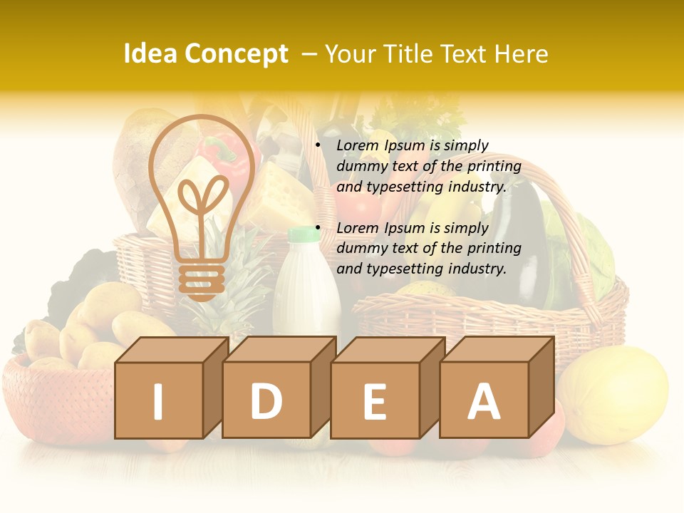 Tomato Vegetarian Groceries PowerPoint Template