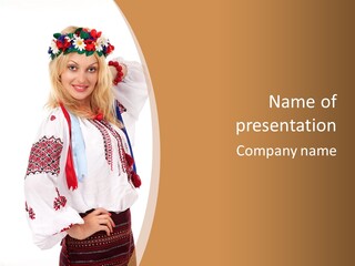 Female Europe Elegant PowerPoint Template