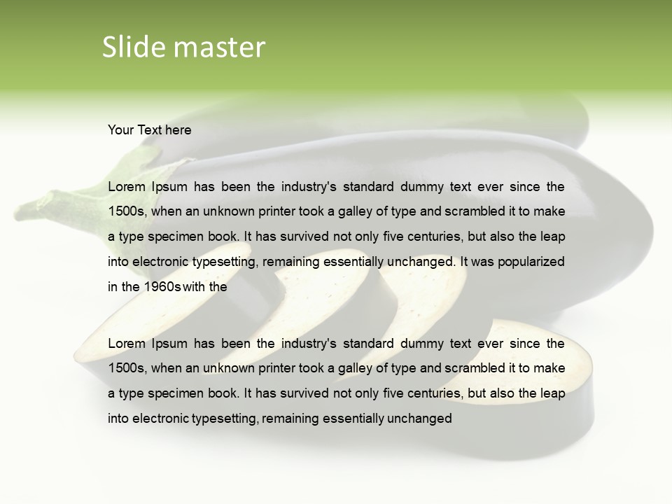 Eat Violaceous Isolated PowerPoint Template