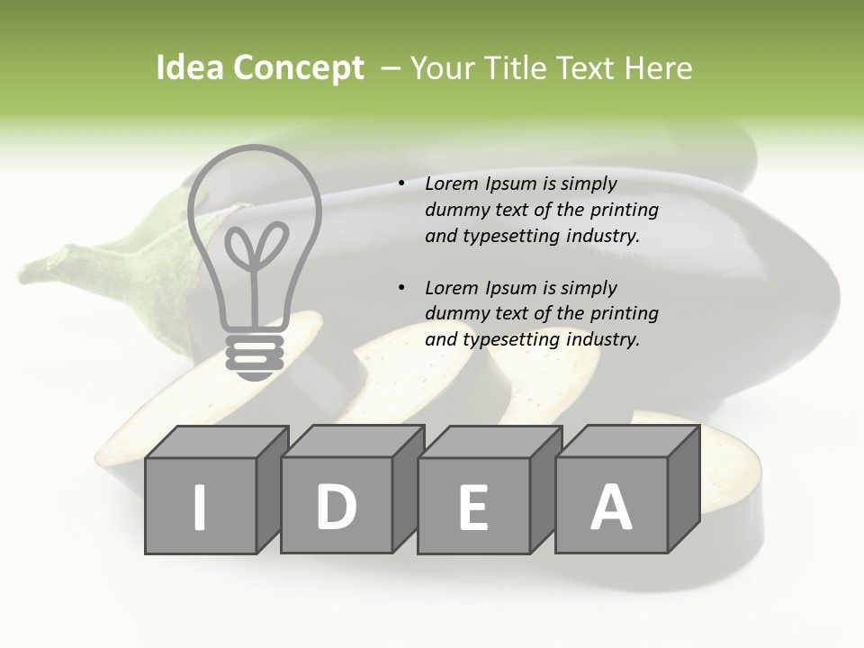 Eat Violaceous Isolated PowerPoint Template