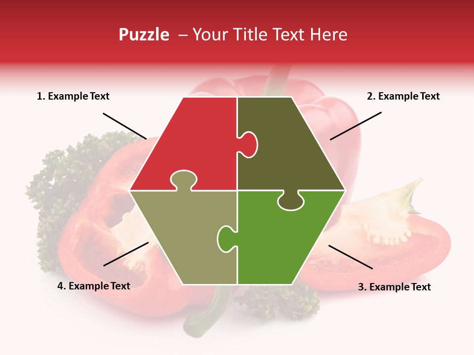 Three Green Closeup PowerPoint Template