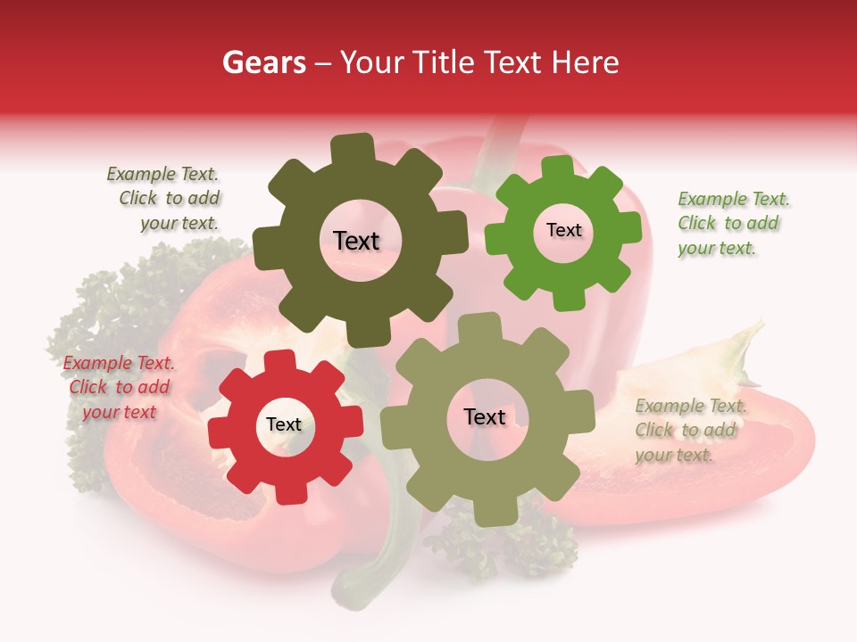 Three Green Closeup PowerPoint Template