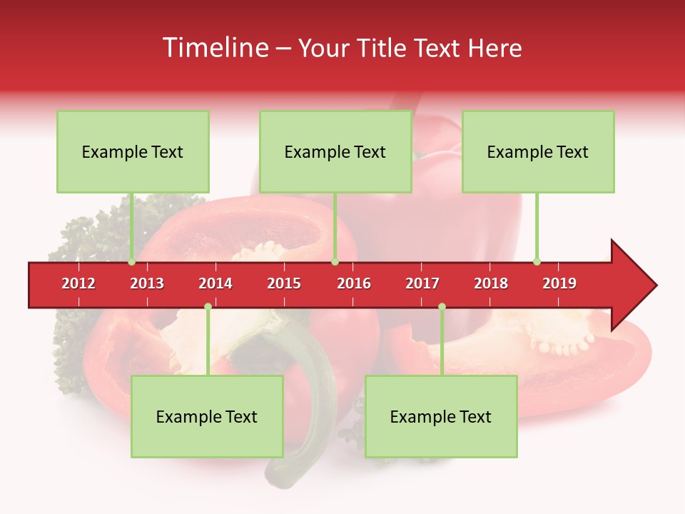 Three Green Closeup PowerPoint Template