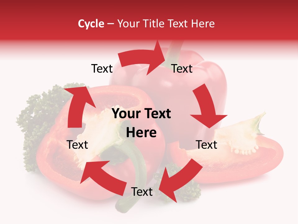 Three Green Closeup PowerPoint Template