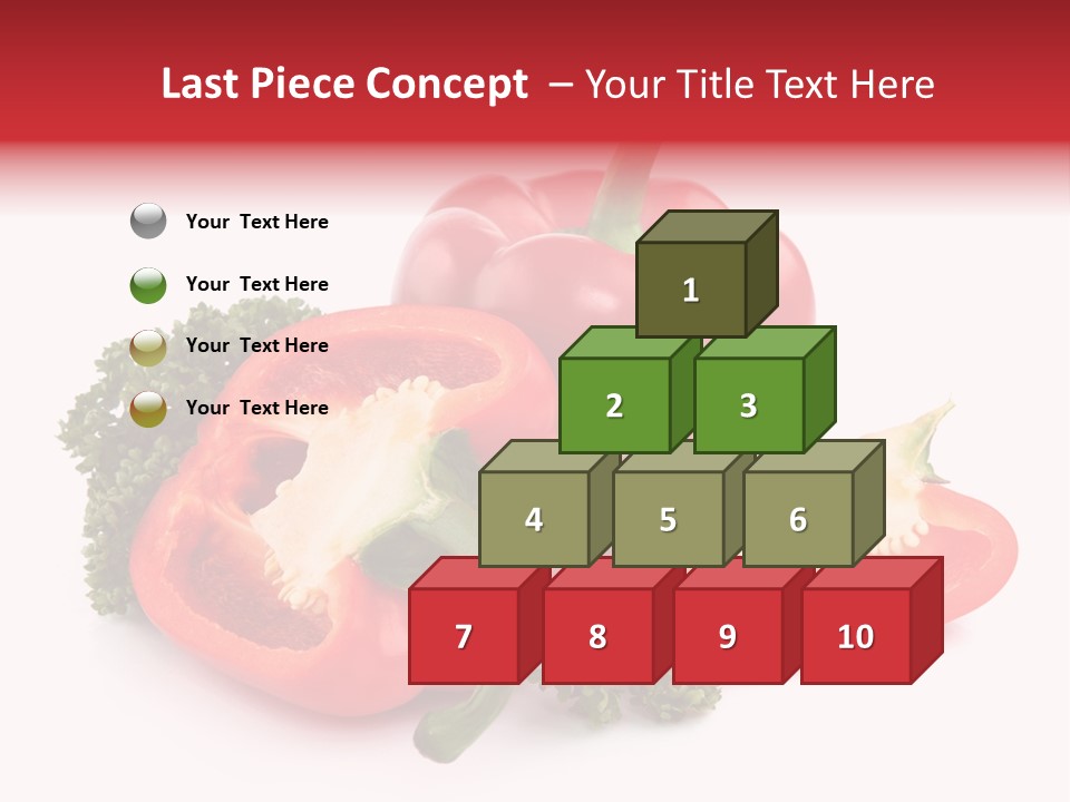 Three Green Closeup PowerPoint Template