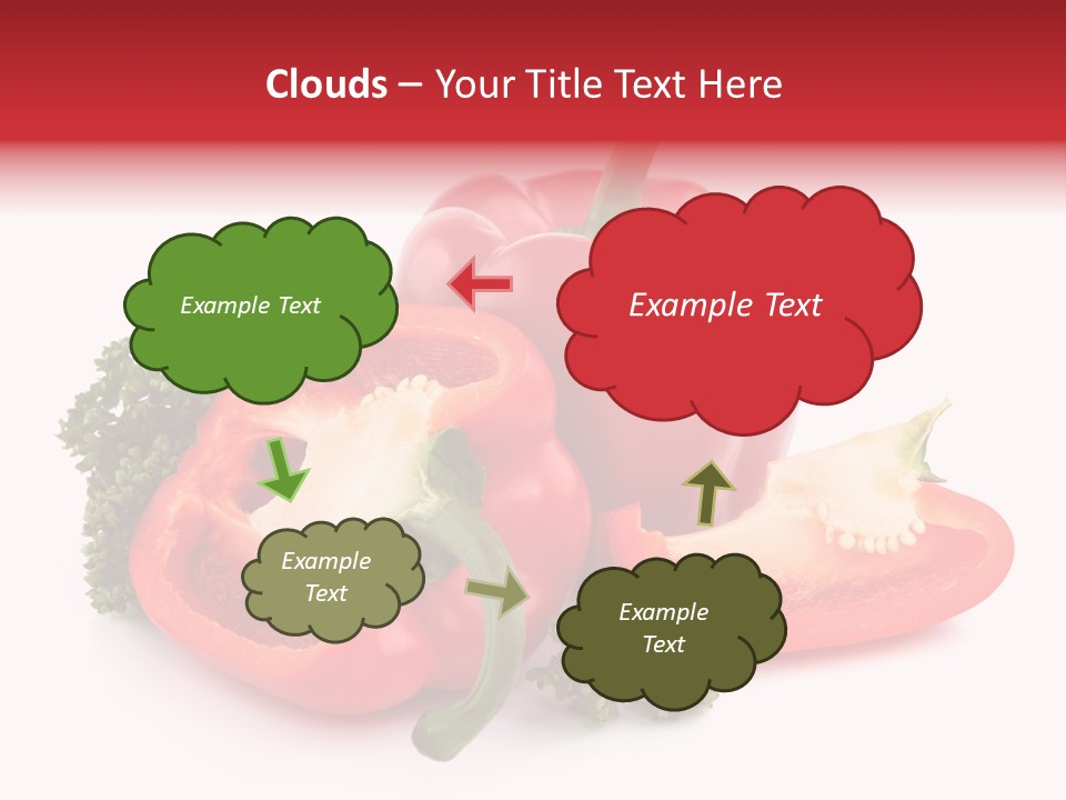 Three Green Closeup PowerPoint Template