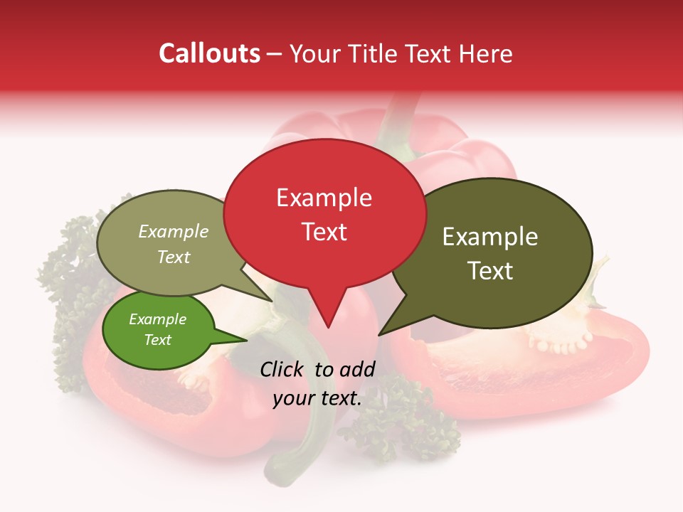 Three Green Closeup PowerPoint Template