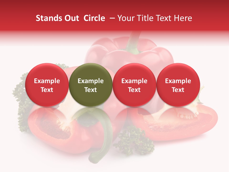 Three Green Closeup PowerPoint Template