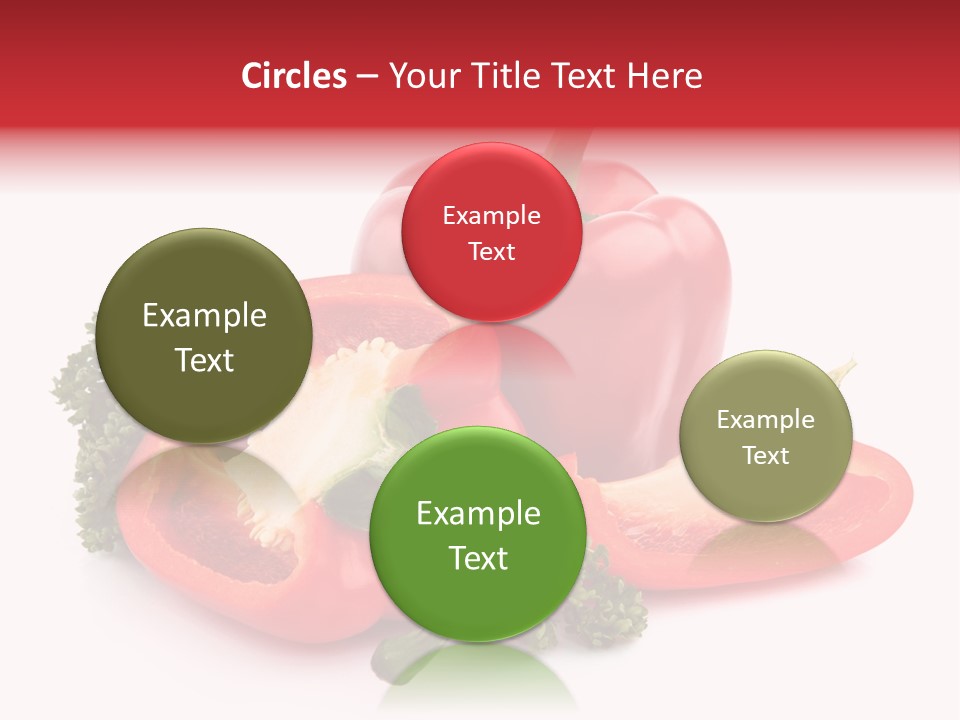 Three Green Closeup PowerPoint Template