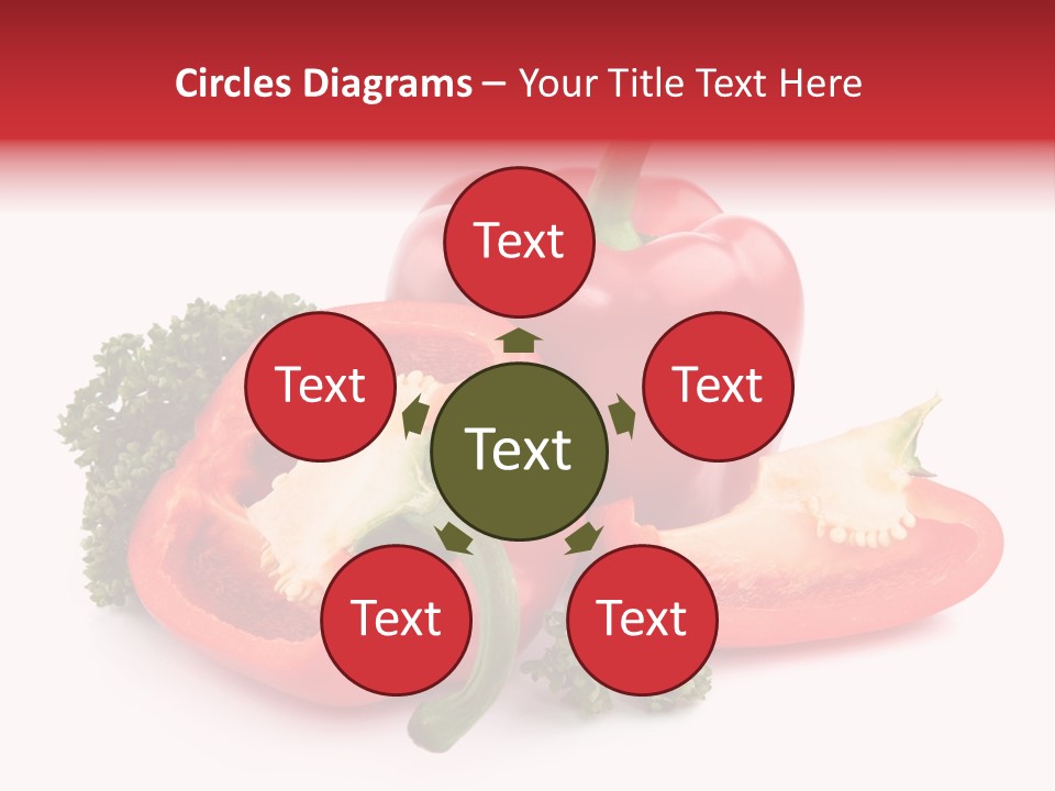 Three Green Closeup PowerPoint Template