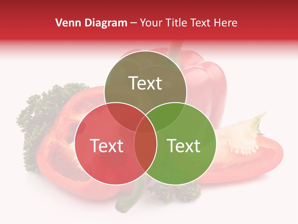 Three Green Closeup PowerPoint Template