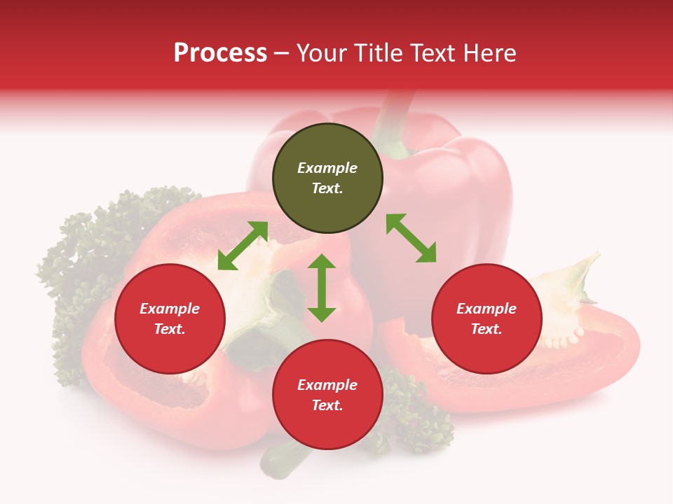 Three Green Closeup PowerPoint Template