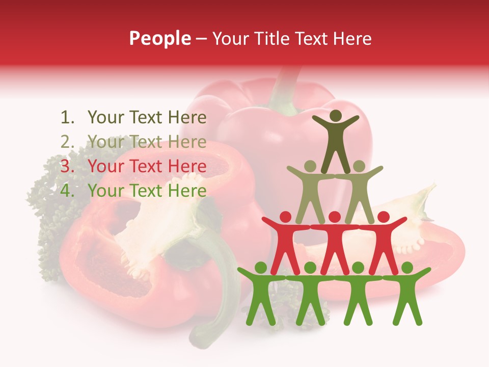 Three Green Closeup PowerPoint Template