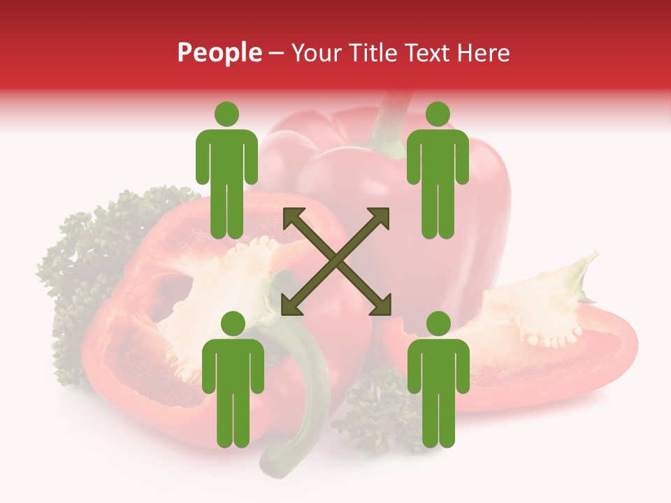 Three Green Closeup PowerPoint Template