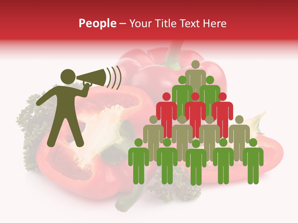 Three Green Closeup PowerPoint Template