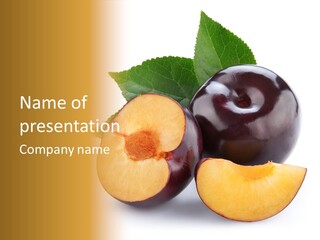 Berry Delicious Blue PowerPoint Template