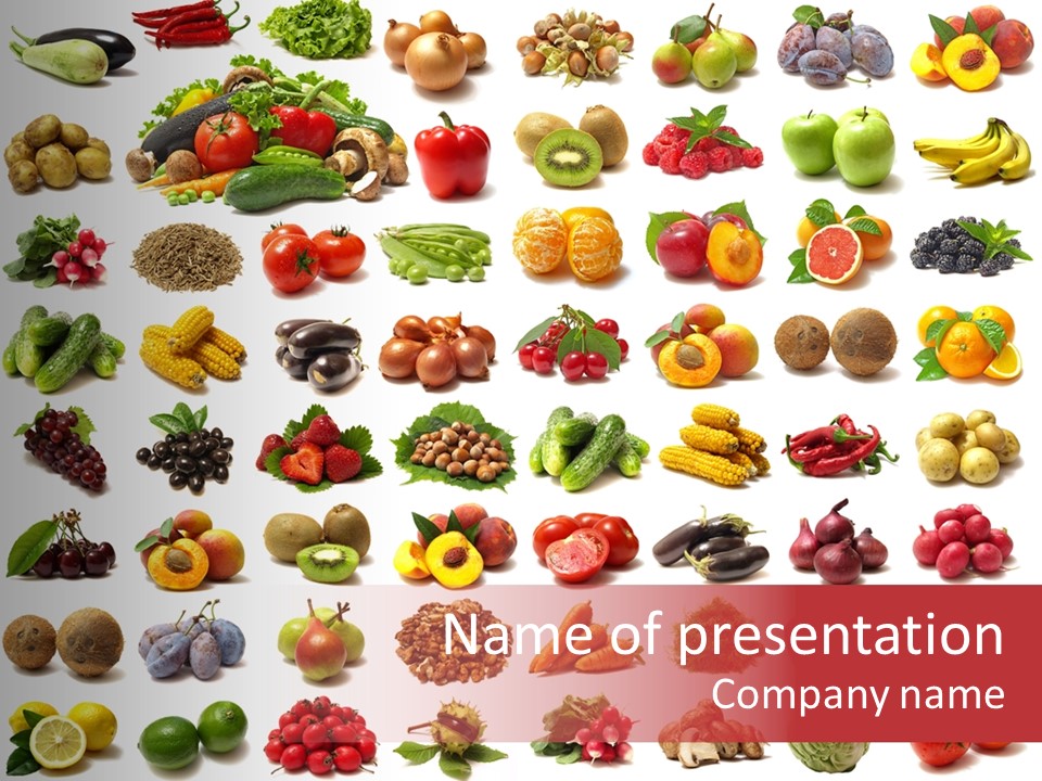 Vegetables Pepper Fennel PowerPoint Template