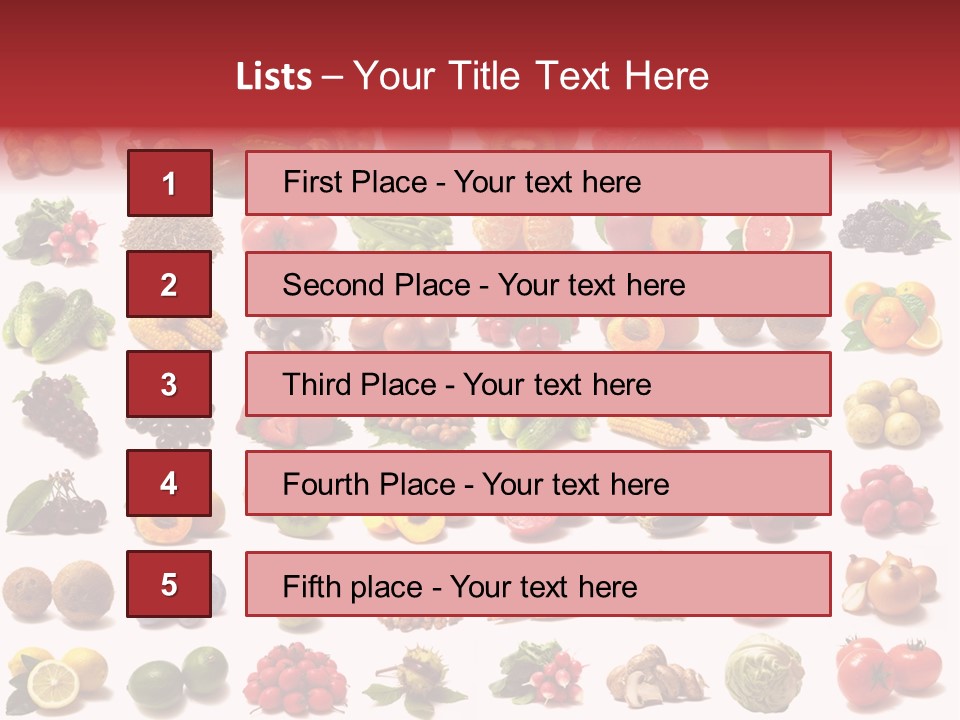 Vegetables Pepper Fennel PowerPoint Template