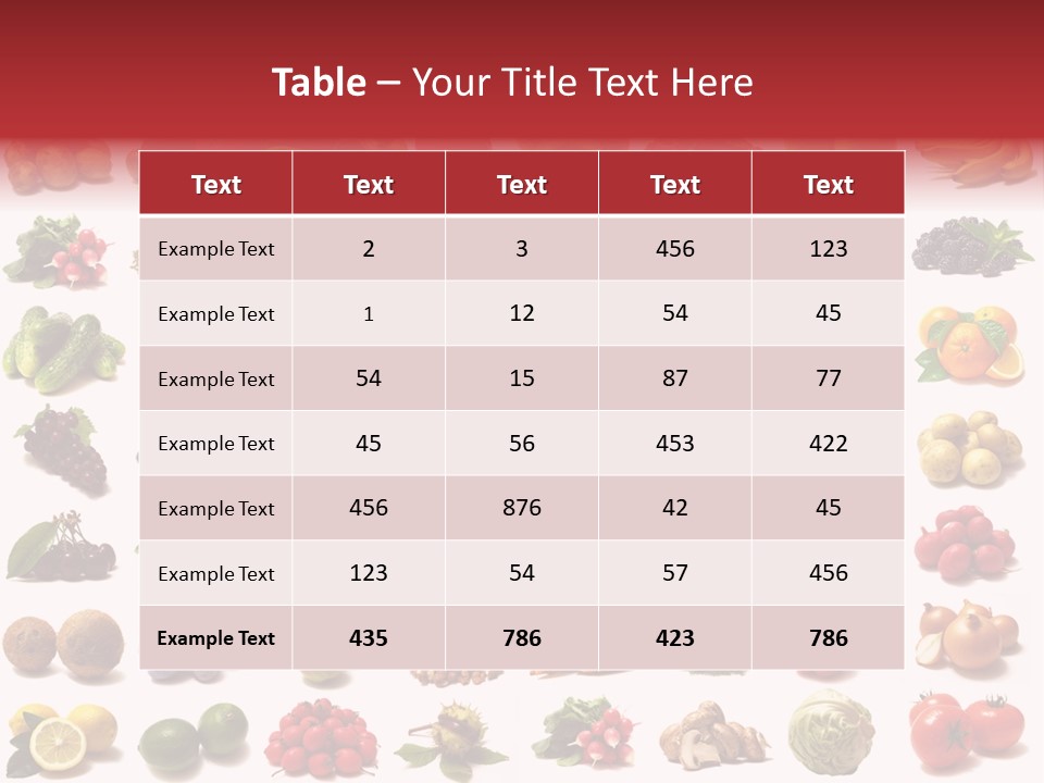 Vegetables Pepper Fennel PowerPoint Template
