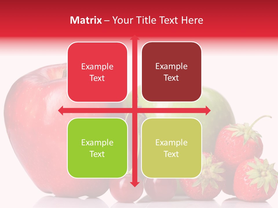 Green Cherry Background PowerPoint Template