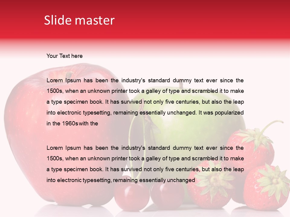 Green Cherry Background PowerPoint Template