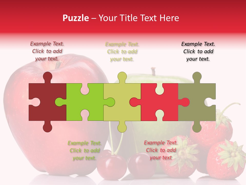 Green Cherry Background PowerPoint Template